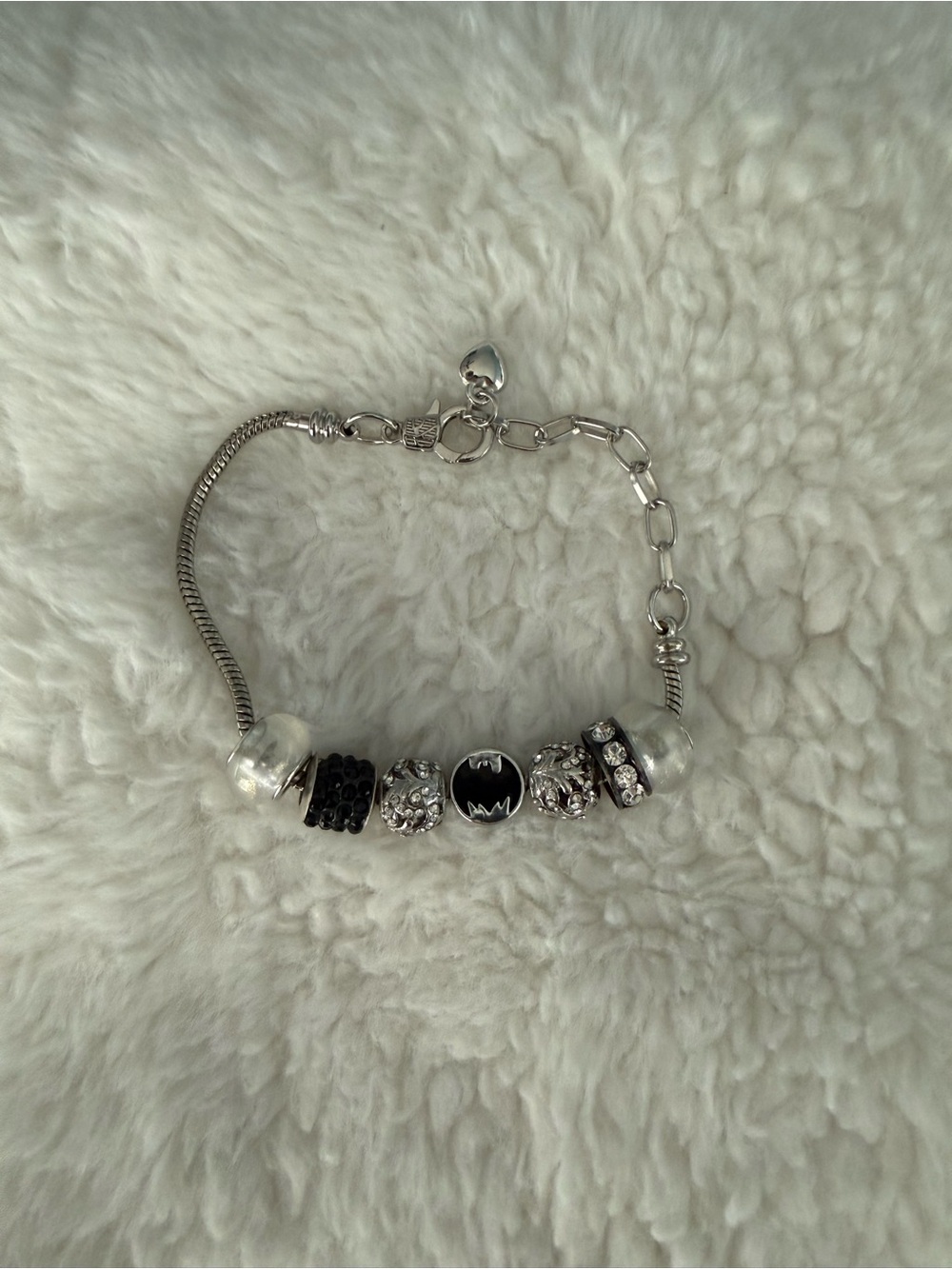 Black & Silver Charm Bracelet